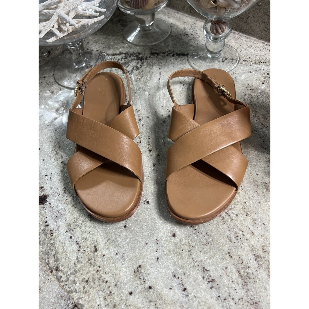 Cole Haan Womens Fernanda Grand Leather Camel Tan Brown Slingback Sandals 10.5